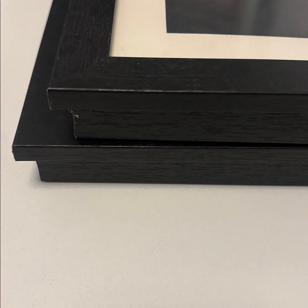 Elegant Black and White Picture Frame Set